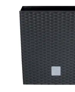 Kvetináče PROSPERPLAST - Kvetináč RatoLOW 26,5cm antracit