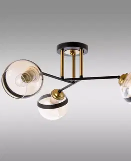 Lampy do obývačky Luster W-N 3594/3 BLACK/AMBER LW3