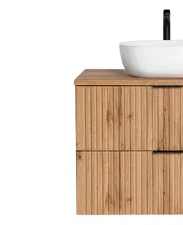Skrinky s umývadlom ArtCom Kúpeľňová skrinka s umývadlom a doskou ADEL Oak DU80/1 | 80 cm