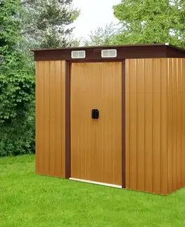 Úložné boxy Avenberg Záhradný domček na náradie 2,4  x 1,3 m SD-F1-0408, hnedý