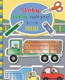 Nalepovačky, vystrihovačky, skladačky Doprava - Strihaj, maľuj, nalepuj!