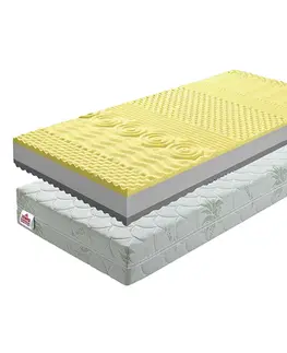 Matrace KONDELA BE Tempo Visco obojstranný penový matrac 120x200 cm PUR pena / pamäťová pena / látka