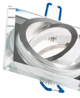 LED zápustené svietidla Podhľadové svietidlo Arian štvorcové transparentné