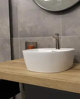 Umývadlá Mereo Umývadlo na dosku s prepadom, Lota, 400x400x150 mm, štvorcové, keramické UC404015S