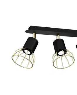 Svietidlá  Bodové svietidlo DANTE 3xGU10/25W/230V čierna/zlatá MLP7246