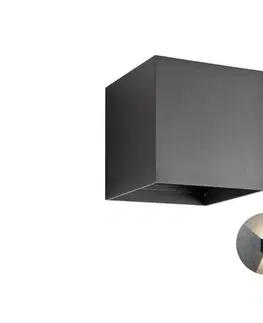 LED osvetlenie Redo 90176-LED Vonkajšie nástenné svietidlo VARY 2xLED/6W/230V 4000K IP54 antracit 90176