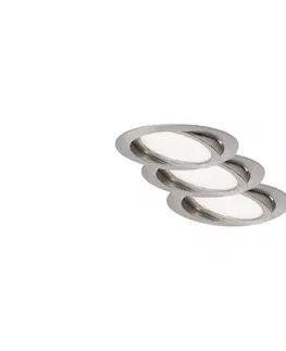 Svietidlá Briloner 7116-432 - SADA 3x LED Kúpeľňové svietidlo FLAT IN LED/9W/230V IP23 7116-432