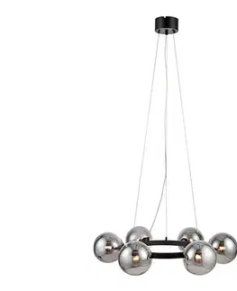 Svietidlá Markslöjd 108051 - Luster na lanku CIRCLE 6xG9/20W/230V čierna 108051