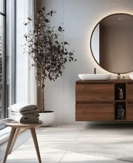 Skrinky do kúpeľne Elvisia Regál do kúpeľne SIMPLE 20 | oak walnut