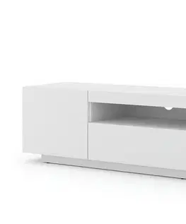 TV stolíky ArtBm TV stolík AURA 200 | biely mat