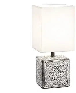 Lampy Ideal Lux - Stolová lampa KALI 1xE14/40W/230V biela/sivá 245348