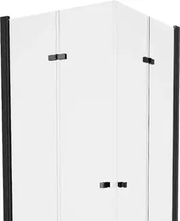Vane MEXEN/S - Roma Duo sprchovací kút 100x90, transparent, čierna + vanička so sifónom 854-100-090-70-02-4010B