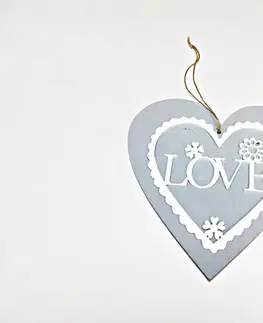 Bytové dekorácie (ostatné) MAKRO - Dekorácia srdce Love 20cm