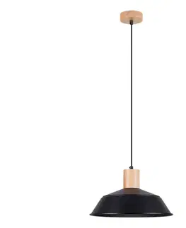 Svietidlá  SL.1322 - Luster na lanku FANO 1xE27/15W/230V pr. 34 cm čierna SL.1322