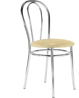 Kuchynské stoličky Stolička Tulipan CHR V-46 béžová