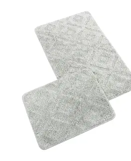 Koberce a koberčeky Bellatex Sada Kúpeľňových predložiek bez výkroja BANYSILVER svetlosivá, 60 x 100, 60 x 50 cm