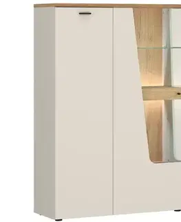 Vitríny a regály do obývačky Vitrína Cut Out CTUV02L U1182D kašmír