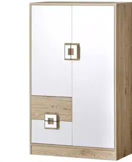 Komody do spálne Komoda Nico 80 biela/svetlý dub nr-7