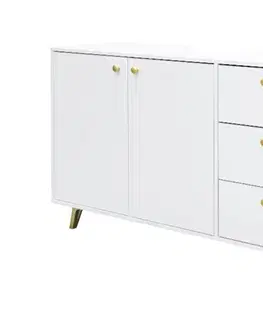 Komody ArtStol Komoda SIENA 2D3S | biela