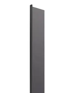 Kúpeľňové batérie SAT - Otočná zástena 35x200cm SAT, čierna, dymové sklo, SIKOWIROZCKS SIKOWIROZCKS