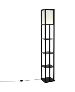 Stojace lampy Dizajnová stojaca lampa čierna a biela vrátane LED - Nea