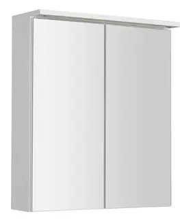 Kúpeľňový nábytok AQUALINE - KAWA STRIP Galérka s LED osvetlením 60x70x22cm, biela WGL60S