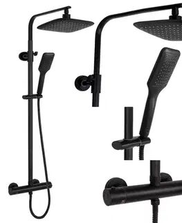 Kúpeľňové batérie REA REA - Sprchový set s batériou 150mm Tom čierny REA-P7101