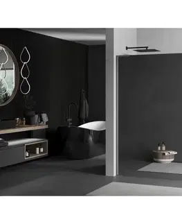 Sprchové dvere MEXEN/S - Kioto L Sprchová zástena WALK-IN 70 x 200, zrkadlové, grafit metal 800-070-103-95-50