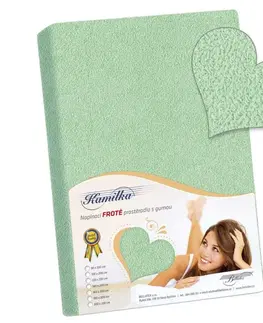 Plachty Bellatex Froté prestieradlo Kamilka svetlozelená, 120 x 200 cm