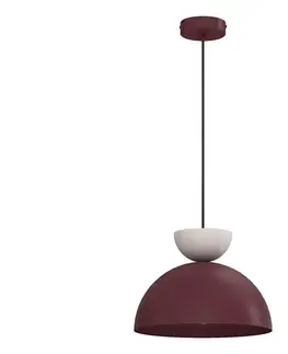 Svietidlá  Závesný luster NEVIS 1xE27/15W/230V, priemer 29 cm, bordový 9715A