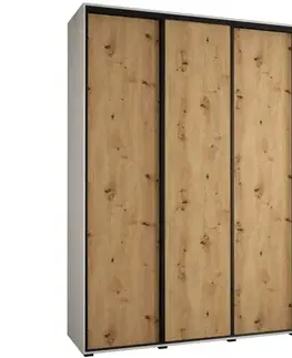 Šatníkové skrine Skriňa 45 Canaris 1 200 biela/artisan/čierna