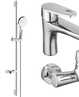Sprchy a sprchové panely MEXEN/S - Kama DS05 Set umývadlové a vaňové batérie s príslušenstvom, chróm 72503DS05-00