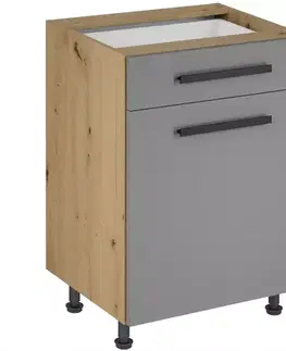 Kuchynské skrinky stojace Kuchynská skrinka Langen D60S1 úchyt  beige