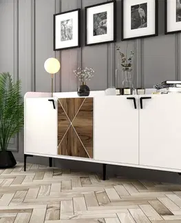 Komody Konzolový stolík Venedik - White