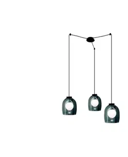 Svietidlá Zam 22145 - Luster na lanku 3xG9/5W/230V pavúk čierna 22145
