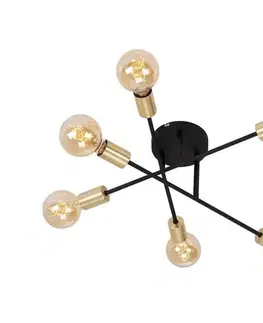 Svietidlá Briloner 3868-065 - LED Prisadený luster BLACK STEEL 6xE27/60W/230V 3868-065
