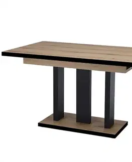 Jedálenské stoly Rozkladací stôl Appia Black 210 dub evoke