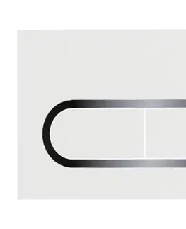 Svietidlá Ravak X01455 - Splachovacie tlačidlo CHROME 24,7x16,5 cm biela X01455