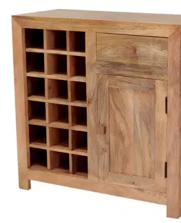 Barové stolíky Barová skriňa Hina 90x90x45 z mangového dreva