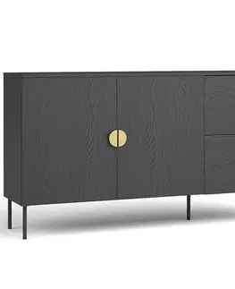 Komody do spálne Komoda Mond 2D 2SZ 03-B čierna
