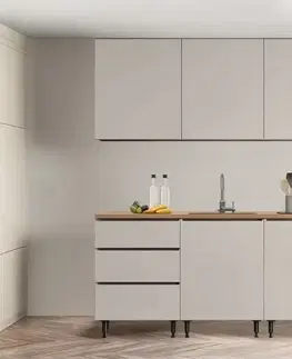 Kuchynské linky KONDELA Asti 200 kuchynská linka kašmír