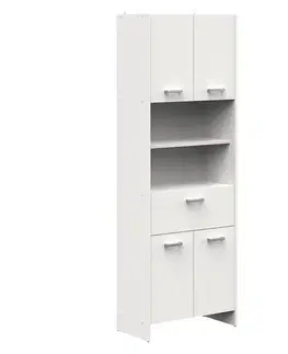 Kúpeľňový nábytok Vysoká skrinka 4 dvere + 1 zás. KORAL biela