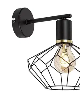 Svietidlá Rabalux 71064 - Nástenné svietidlo FRAN 1xE27/40W/230V pr. 20 cm čierna 71064