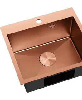 Kuchynské drezy MEXEN MEXEN - Solix oceľový drez 1-bowl 500 x 450 mm, meď HC 6402501000-65HC