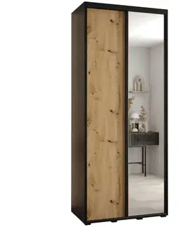 Šatníkové skrine Skriňa 45 Canaris 3 110 čierna/artisan/čierna