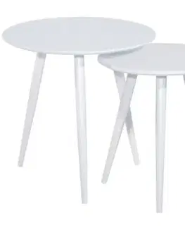 Konferenčné stolíky s úložným priestorom Súprava stolíkov Reda biela