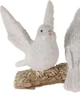 Ďalšie vianočné zvieratká Kinekus Postavička vtáčiky na konári 16x7x7,4 cm polyrezín