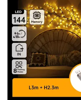 Svietidlá  B.V.  - LED Nástenná dekorácia 144xLED/5W/5V teplá biela B10303Y20