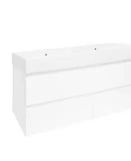 Kúpeľňový nábytok Kúpeľňová skrinka s umývadlom SAT B-Way 119x50x45 cm biela lesk BWAY2120WU2BI BWAY2120WU2BI