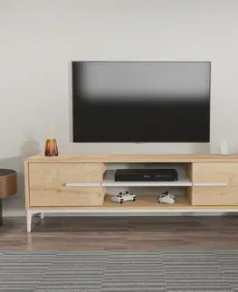 TV stolíky TV stolík Eslem - Oak, White